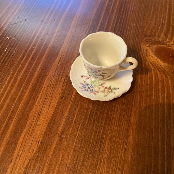 Other - Tiny teacup and plate 2 & a half inches wide plate cup 1 & a half inches tall